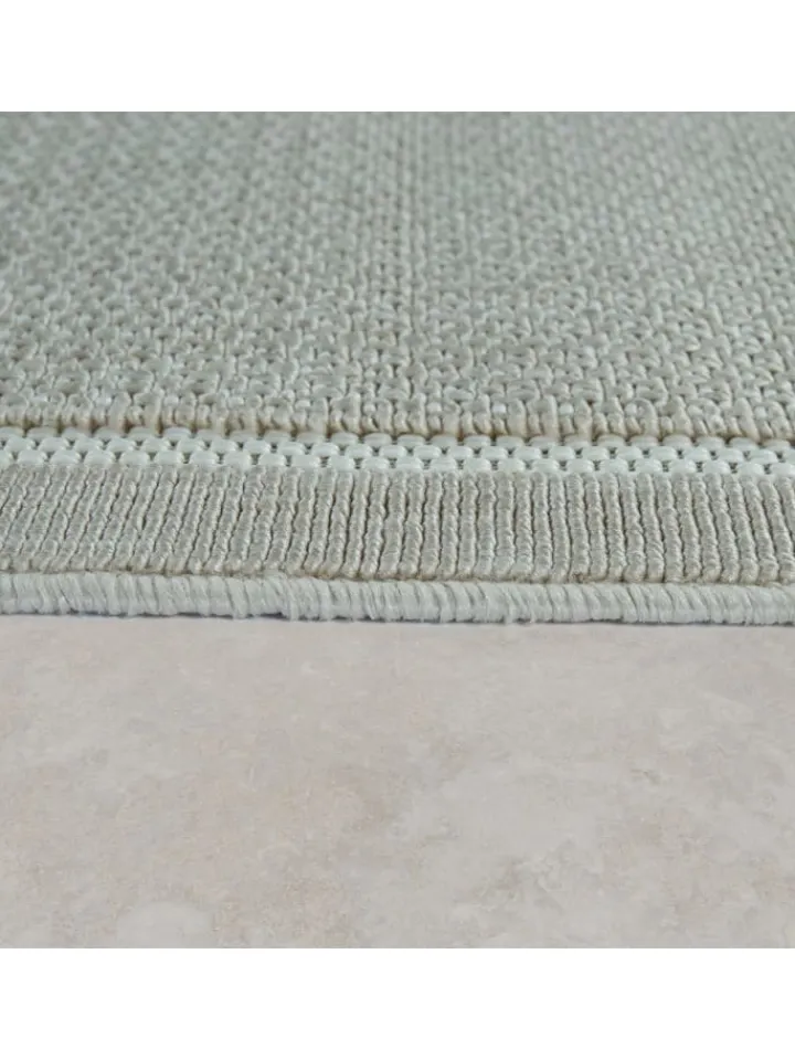 KADIMA DESIGN Outdoorteppiche<Outdoor Teppich Unifarben Bordüre Balkon, Terrasse schmutzabweisend in Beige