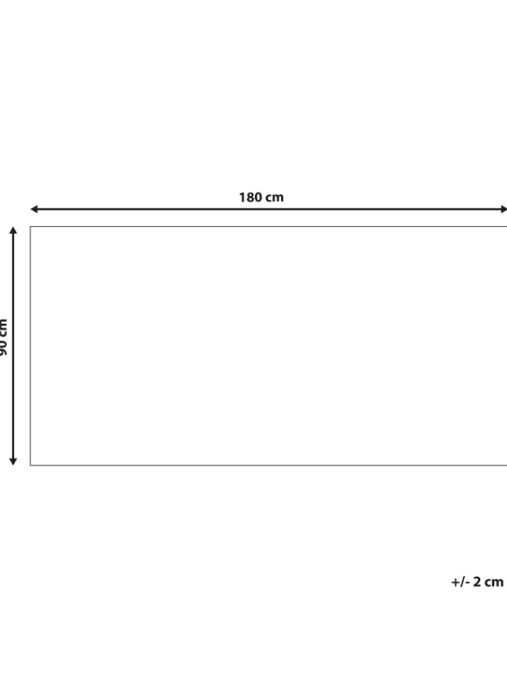 Beliani Outdoorteppiche<Outdoorteppich HALDIA in Blau/Weiß - (W) 90 x (H) 0.5 x (L) 180 cm