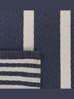 Beliani Outdoorteppiche<Outdoorteppich HALDIA in Blau/Weiß - (W) 120 x (H) 0.5 x (L) 180 cm