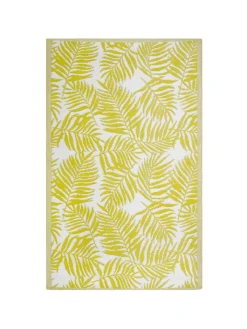 Beliani Outdoorteppiche<Outdoorteppich KOTA in Gelb/Weiß - (W) 120 x (H) 0.5 x (L) 180 cm