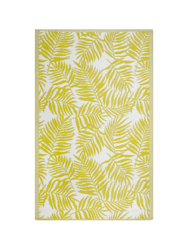 Beliani Outdoorteppiche<Outdoorteppich KOTA in Gelb/Weiß - (W) 120 x (H) 0.5 x (L) 180 cm