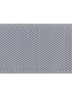 Beliani Outdoorteppiche<Outdoorteppich MANGO in Blau/Weiß - (W) 60 x (H) 0.5 x (L) 90 cm