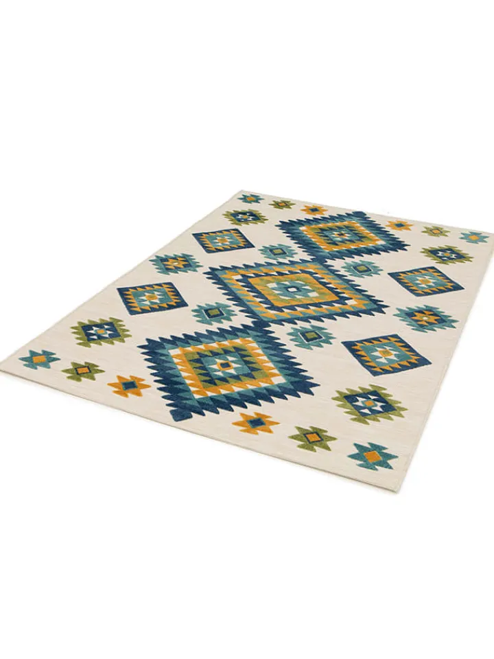 Moma Outdoorteppiche<Outdoor-Teppich "Mila" in Creme/ Blau