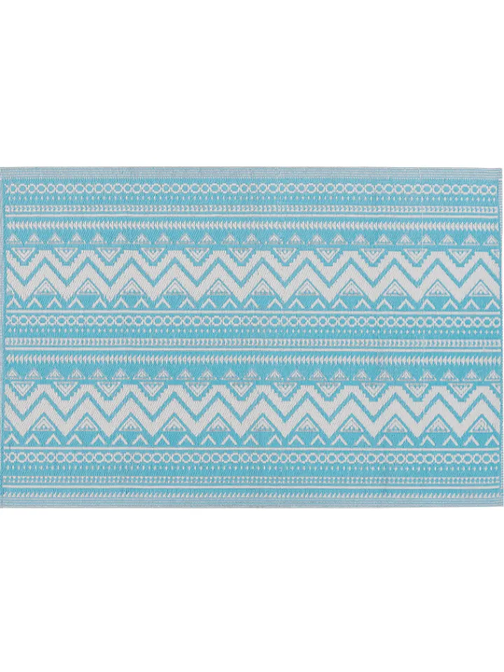 Beliani Outdoorteppiche<Outdoorteppich NAGPUR in Blau/Weiß - (W) 120 x (H) 0.5 x (L) 180 cm