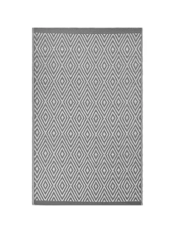 Beliani Outdoorteppiche<Outdoorteppich SIKAR in Grau/Weiß - (W) 120 x (H) 0.5 x (L) 180 cm