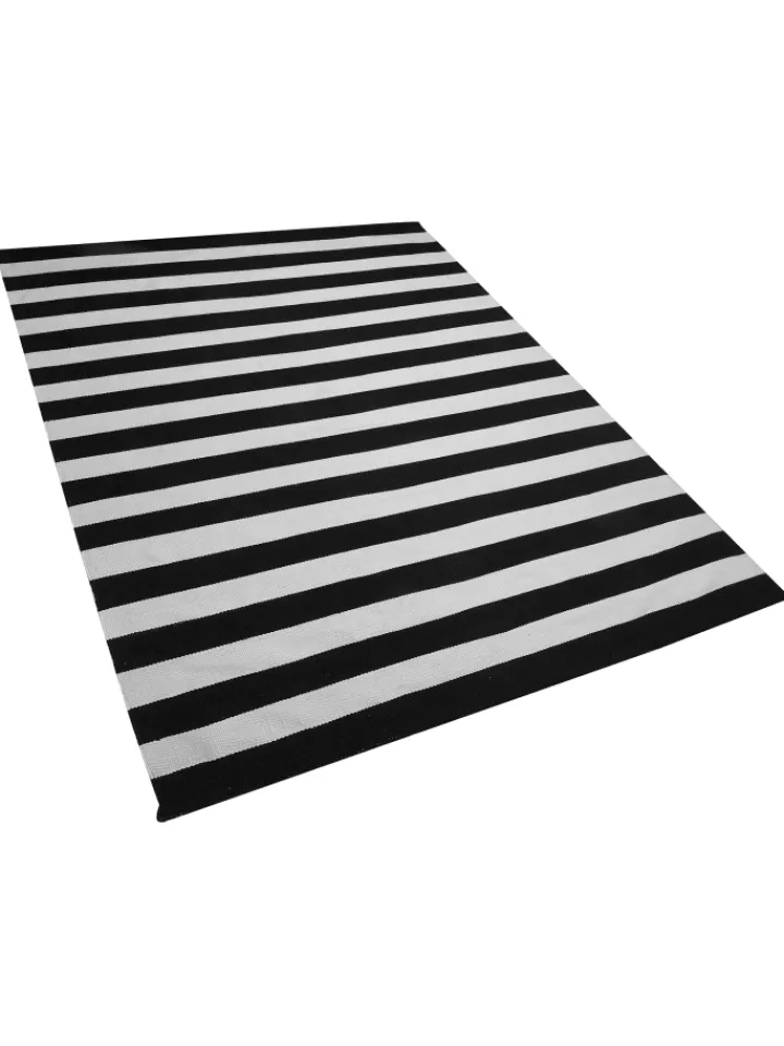 Beliani Outdoorteppiche<Outdoorteppich TAVAS in Schwarz/Weiß - (W) 160 x (H) 0.7 x (L) 230 cm
