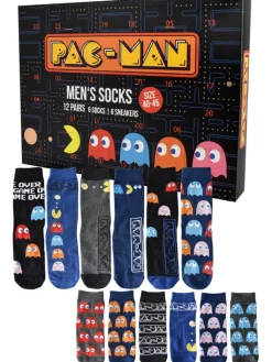 BANDAI Adventskalender<Pac-Man Socken Adventskalender mit 12 Paar Socken kurz und lang in Mehrfarbig