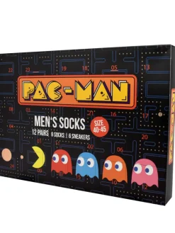 BANDAI Adventskalender<Pac-Man Socken Adventskalender mit 12 Paar Socken kurz und lang in Mehrfarbig