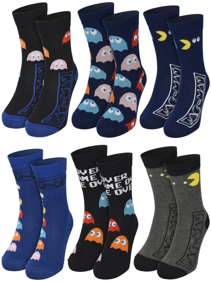 BANDAI Adventskalender<Pac-Man Socken Adventskalender mit 12 Paar Socken kurz und lang in Mehrfarbig