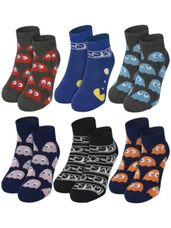 BANDAI Adventskalender<Pac-Man Socken Adventskalender mit 12 Paar Socken kurz und lang in Mehrfarbig