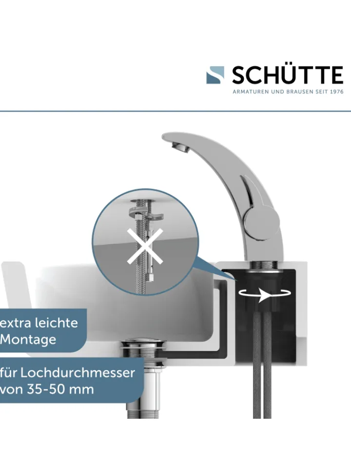 Franz Joseph Schütte Badarmaturen<PANAMA Waschtischarmatur, Chrom