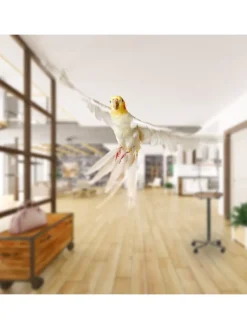 relaxdays Vögel<Papageien Freisitz in Silber