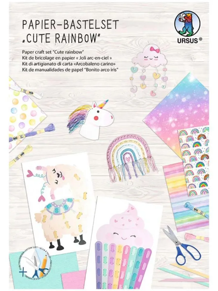 URSUS Partyzubehör & -Dekoration<Papier-Bastelset "Cute Rainbow" in Bunt