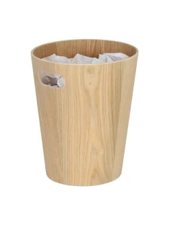 relaxdays Mülleimer<Papierkorb "Holz" in Natur - 7,5 L