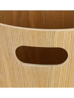 relaxdays Mülleimer<Papierkorb "Holz" in Natur - 7,5 L