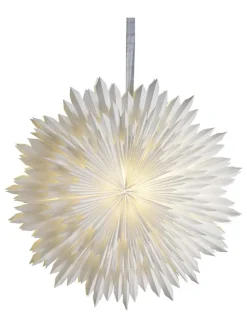 STAR Trading Lichterketten & Dekobeleuchtung|Lichterketten & Deko-Leuchten<Papierstern "Ice" in Weiß - Ø 70 cm