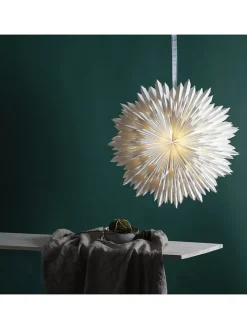 STAR Trading Lichterketten & Dekobeleuchtung|Lichterketten & Deko-Leuchten<Papierstern "Ice" in Weiß - Ø 70 cm