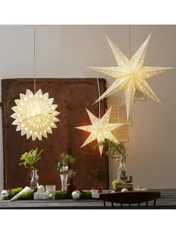 STAR Trading Lichterketten & Deko-Leuchten<Papierstern "Lace" in Weiß - Ø 45 cm