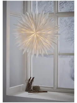 STAR Trading Lichterketten & Deko-Leuchten<Papierstern "Winter" in Weiß - Ø 60 cm