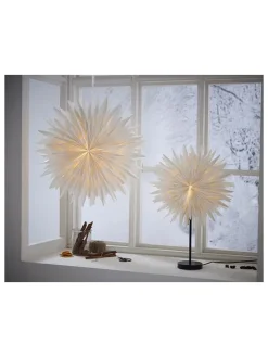 STAR Trading Lichterketten & Deko-Leuchten<Papierstern "Winter" in Weiß - Ø 60 cm