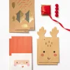 folia PAPER Kreativbedarf & Do-It-Yourself<Papiertüten-Bastelset "Santa & Deer" in Beige/ Rot