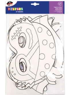 Playbox Kreativbedarf & Do-It-Yourself<Pappmasken "Pirates" - 12 Stück - ab 3 Jahren