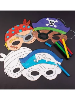 Playbox Kreativbedarf & Do-It-Yourself<Pappmasken "Pirates" - 12 Stück - ab 3 Jahren