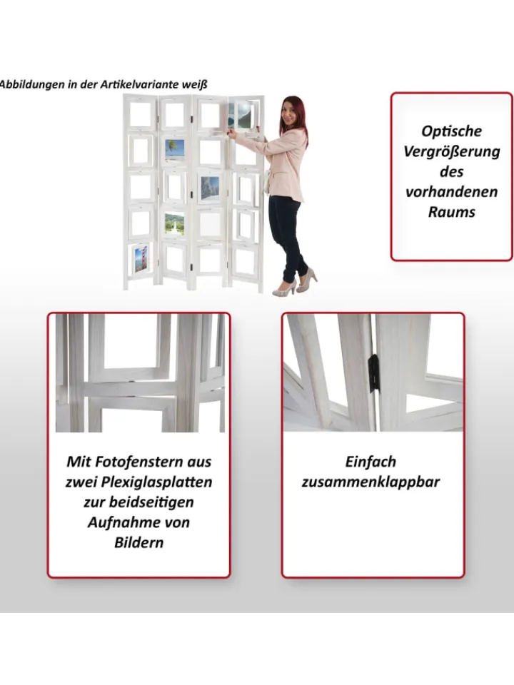 MCW Paravents<Paravant Bildgalerie, Braun