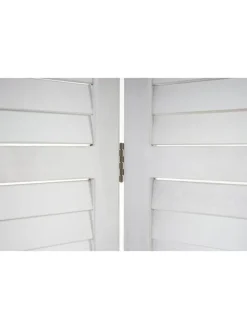MCW Paravents<Paravant C30 im Shabby-Look, Weiß
