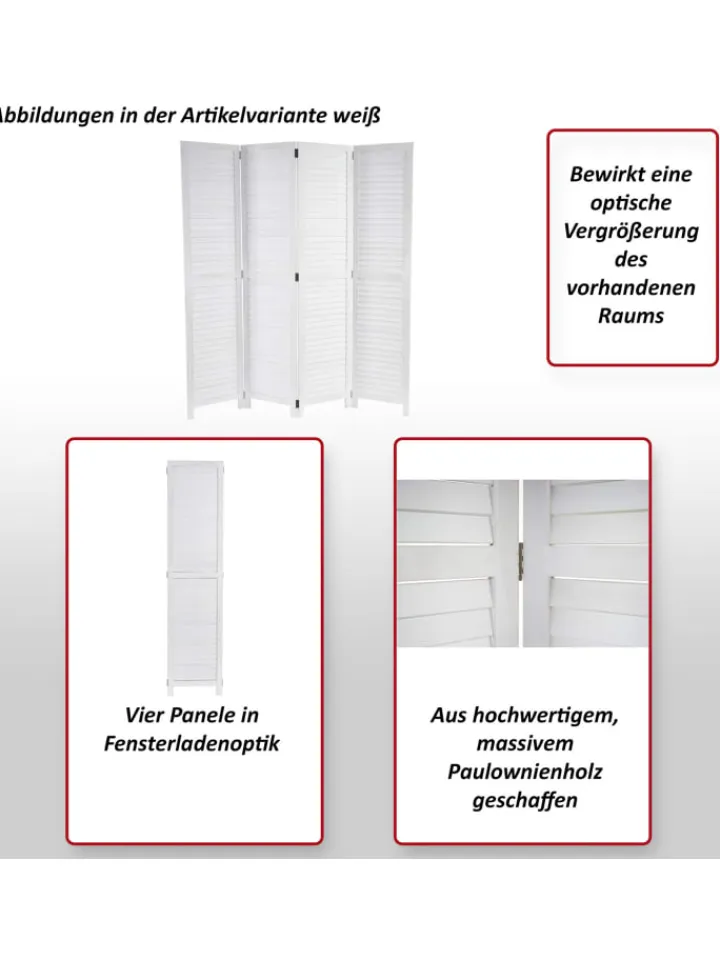MCW Paravents<Paravant C30 im Shabby-Look, Grün
