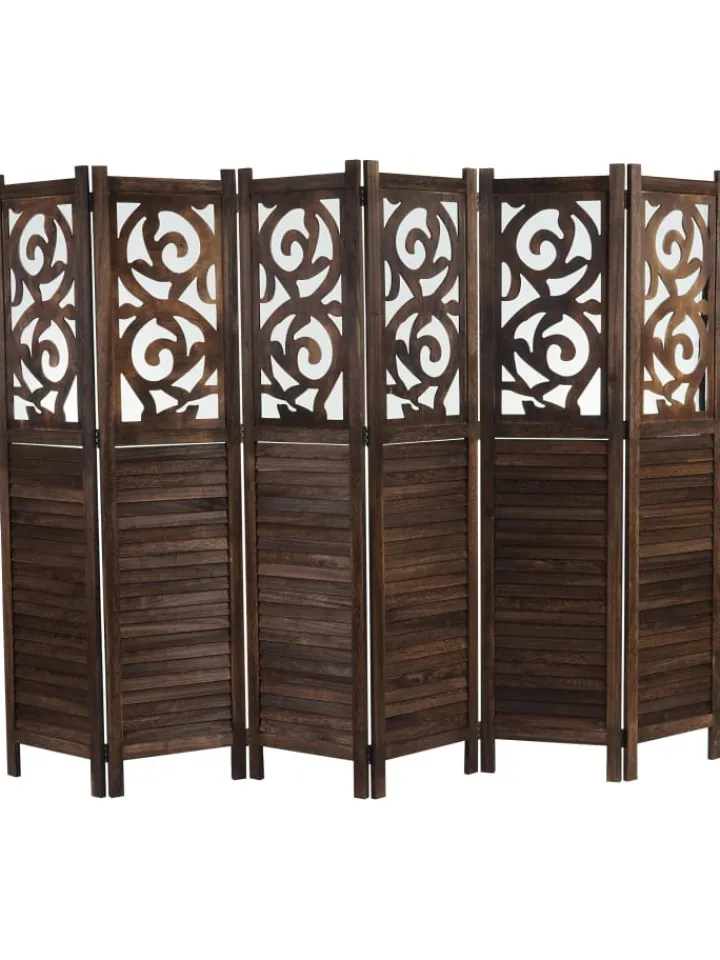 MCW Paravents<Paravant Izmir mit Ornamente, 170x241x2cm, braun