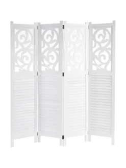 MCW Paravents<Paravant Izmir mit Ornamente, 170x161x2cm, weiß