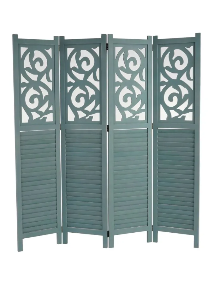 MCW Paravents<Paravant Izmir mit Ornamente, 170x161x2cm, grün