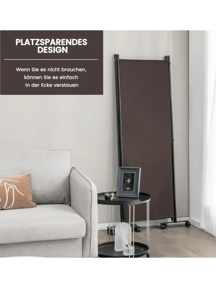 COSTWAY Paravents<Paravent 4 tlg. 173 cm in Braun