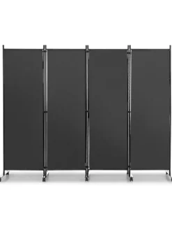 COSTWAY Paravents<Paravent 4 tlg. 173 cm in Grau