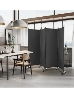 COSTWAY Paravents<Paravent 4 tlg. 173 cm in Grau