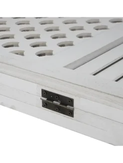 MCW Paravents<Paravent A84 mit Ornamente, Weiß