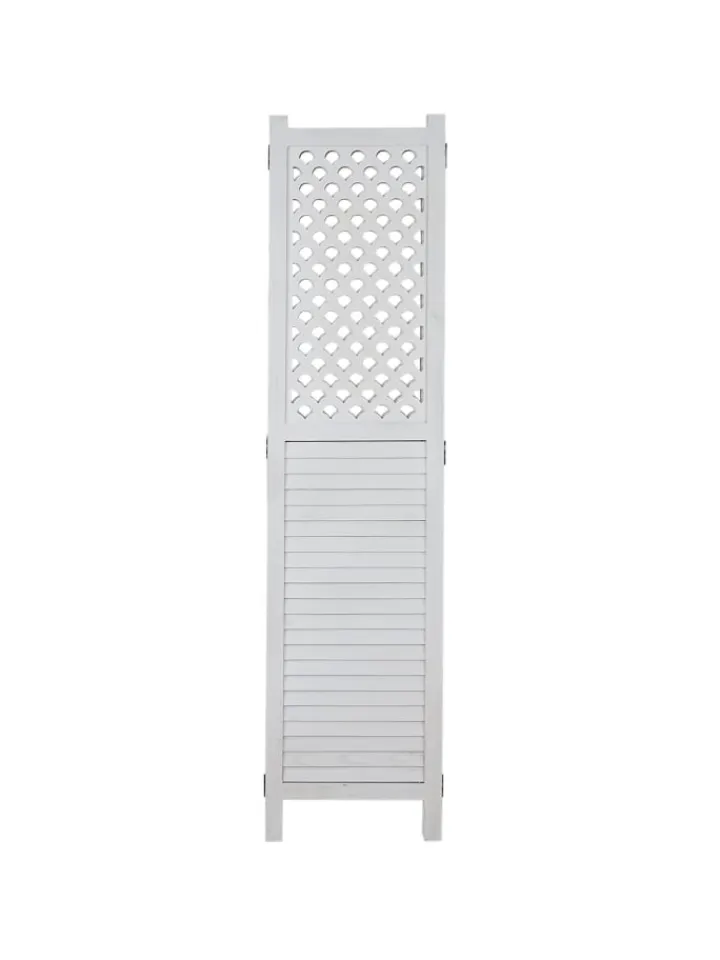 MCW Paravents<Paravent A84 mit Ornamente, Weiß