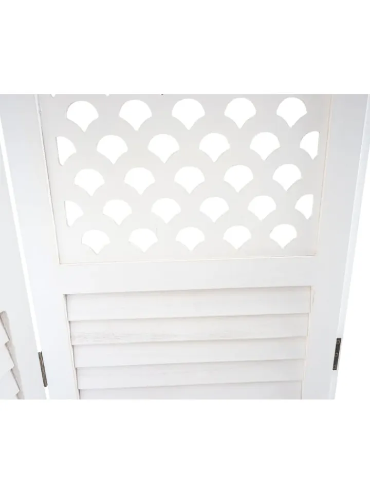 MCW Paravents<Paravent A84 mit Ornamente, Weiß