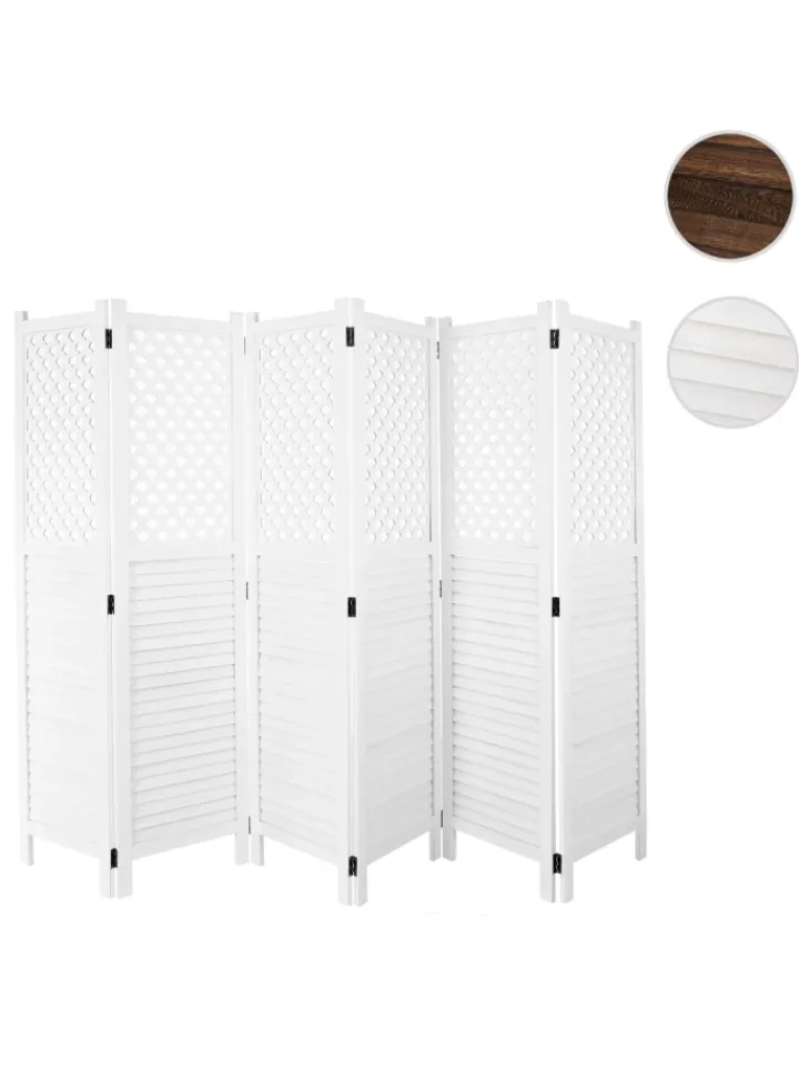 MCW Paravents<Paravent A84 mit Ornamente, Weiß