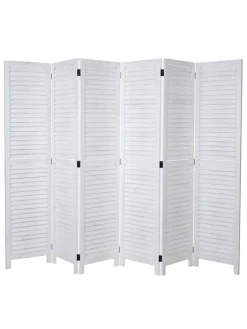 MCW Paravents<Paravent C30 im Shabby-Look, Weiß