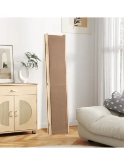 COSTWAY Paravents<Paravent 170cm 3 tlg. Trennwand in Beige