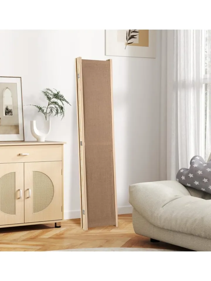 COSTWAY Paravents<Paravent 170cm 3 tlg. Trennwand in Beige
