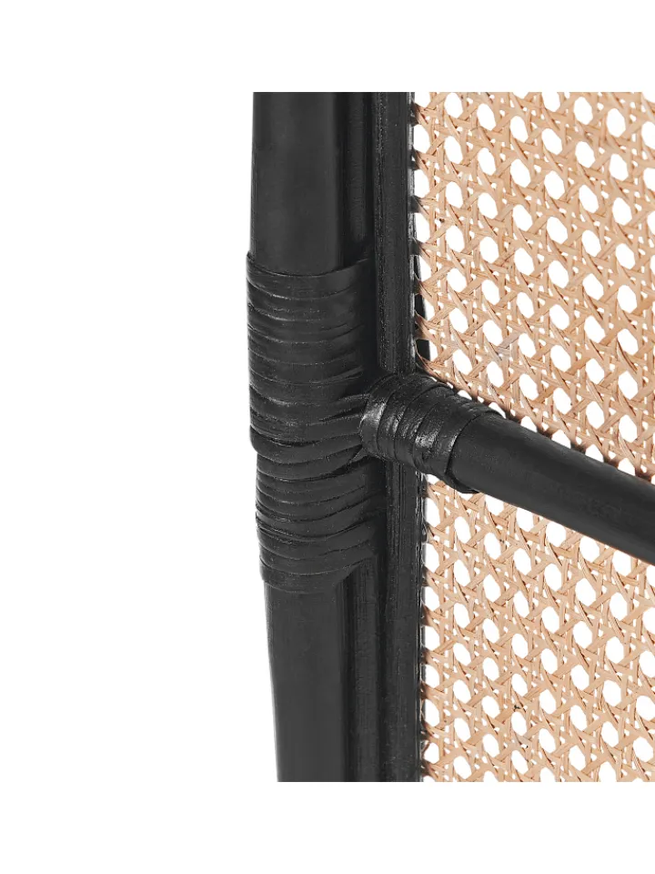 Beliani Paravents<Paravent CORTONA in /Braun/Schwarz - (W) 118 x (H) 180 x (L) 3 cm