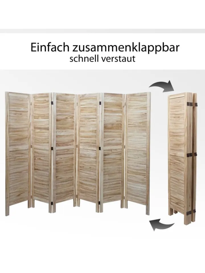 MCW Paravents<Paravent G30 im Shabby-Look, Weiß