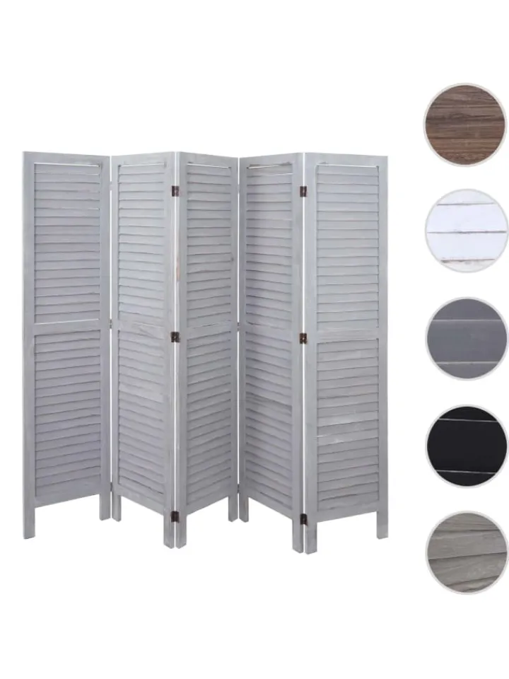 MCW Paravents<Paravent G30 im Shabby-Look, Grau