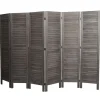 MCW Paravents<Paravent G30 im Shabby-Look, Grau-braun
