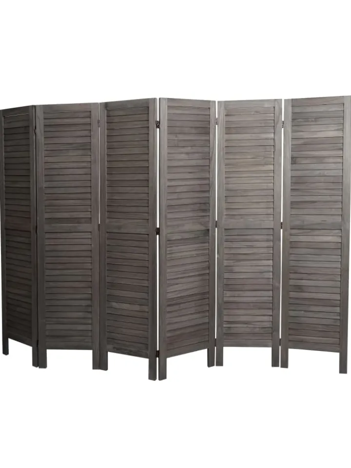 MCW Paravents<Paravent G30 im Shabby-Look, Grau-braun