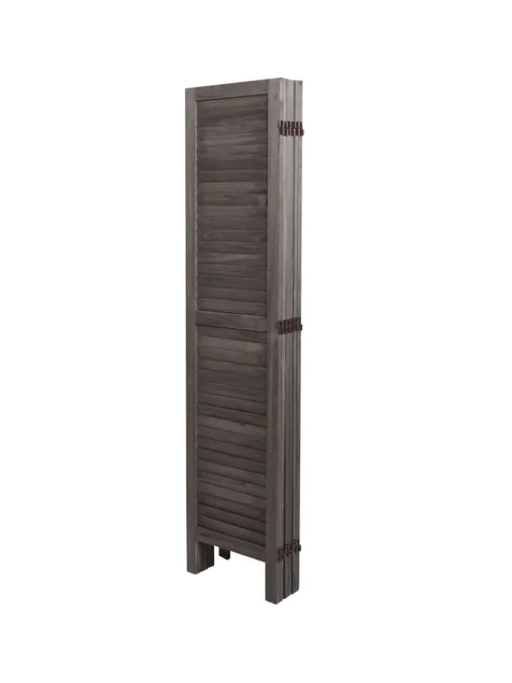 MCW Paravents<Paravent G30 im Shabby-Look, Grau-braun