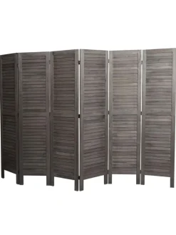 MCW Paravents<Paravent G30 im Shabby-Look, Grau-braun